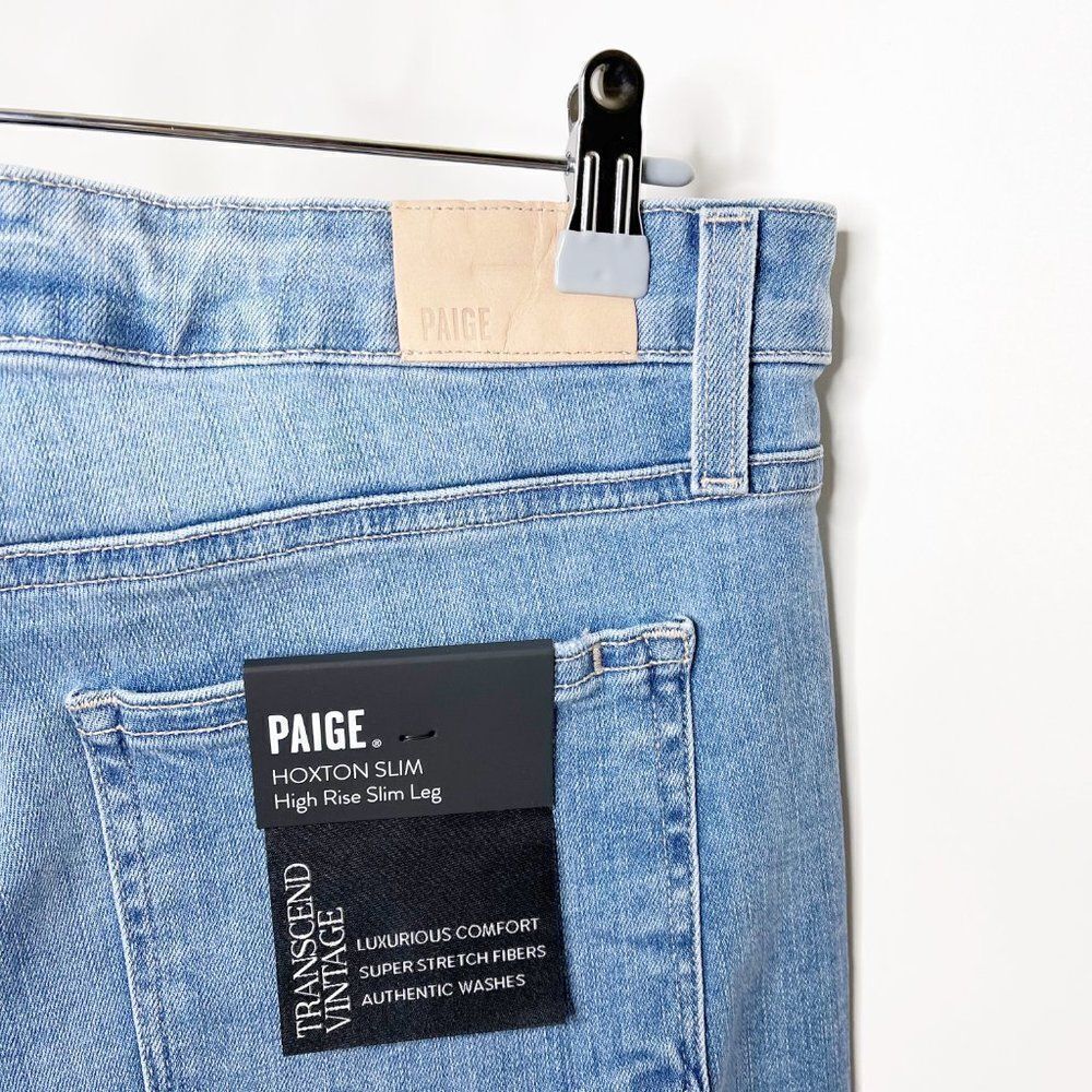 PAIGE Hoxton High Rise Slim Leg Button Fly Jeans  - Picture 4 of 9